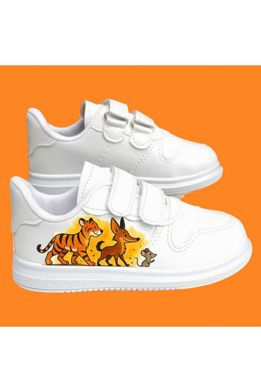 Kaplan kral ve arkadaşları baskılı erkek çocuk spor ayakkabı sneaker