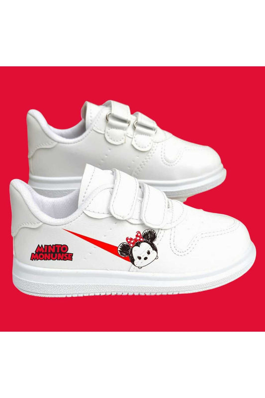 Mrs Minti Monunse arkadaşları baskılı kız çocuk spor ayakkabı sneaker