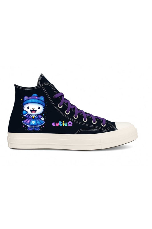 Cutie Hello catts animal basıkılı kız Çocuk spor ayakkabı
