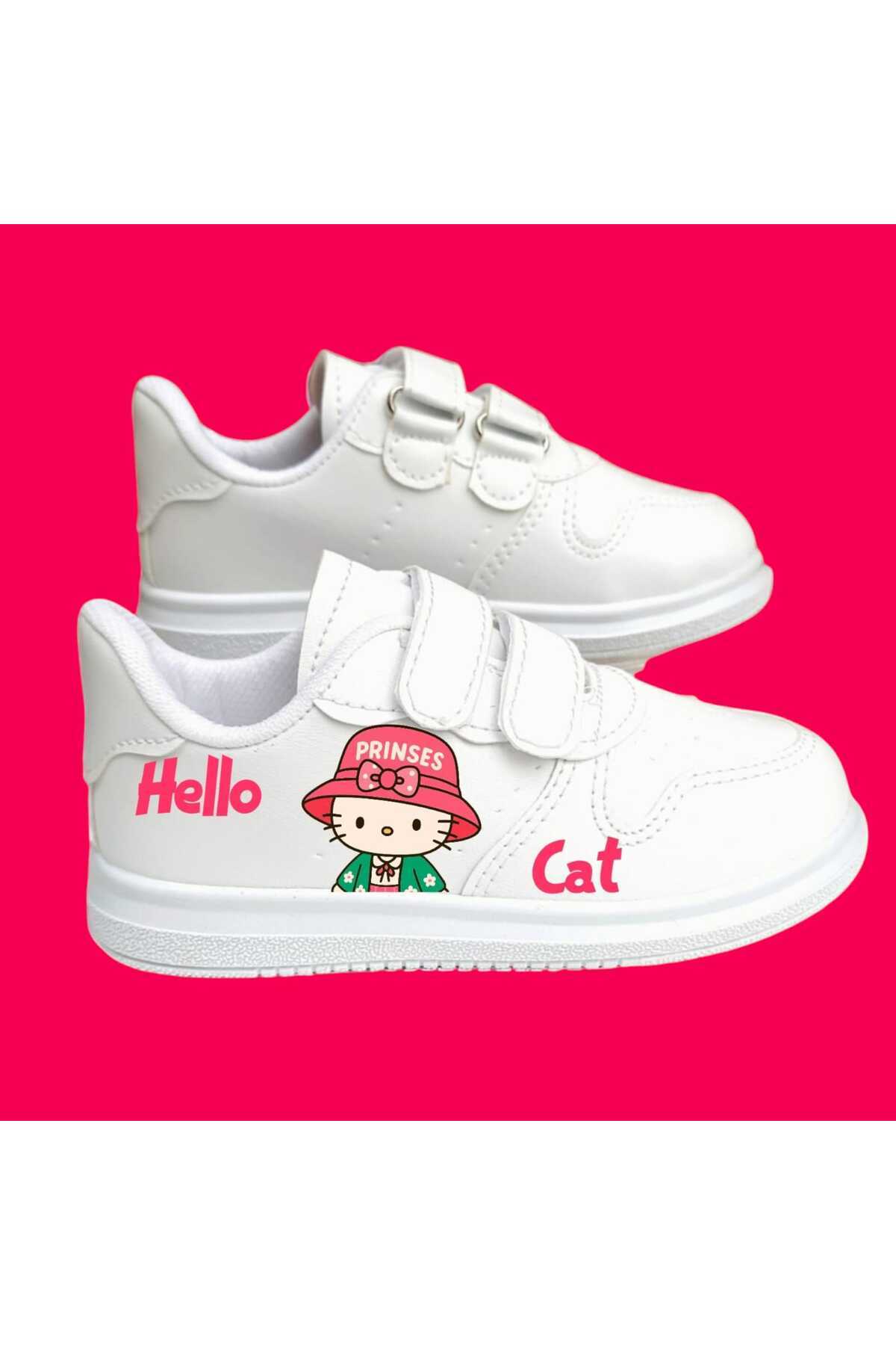 Cat Prenses baskılı kız çocuk spor ayakkabı sneaker