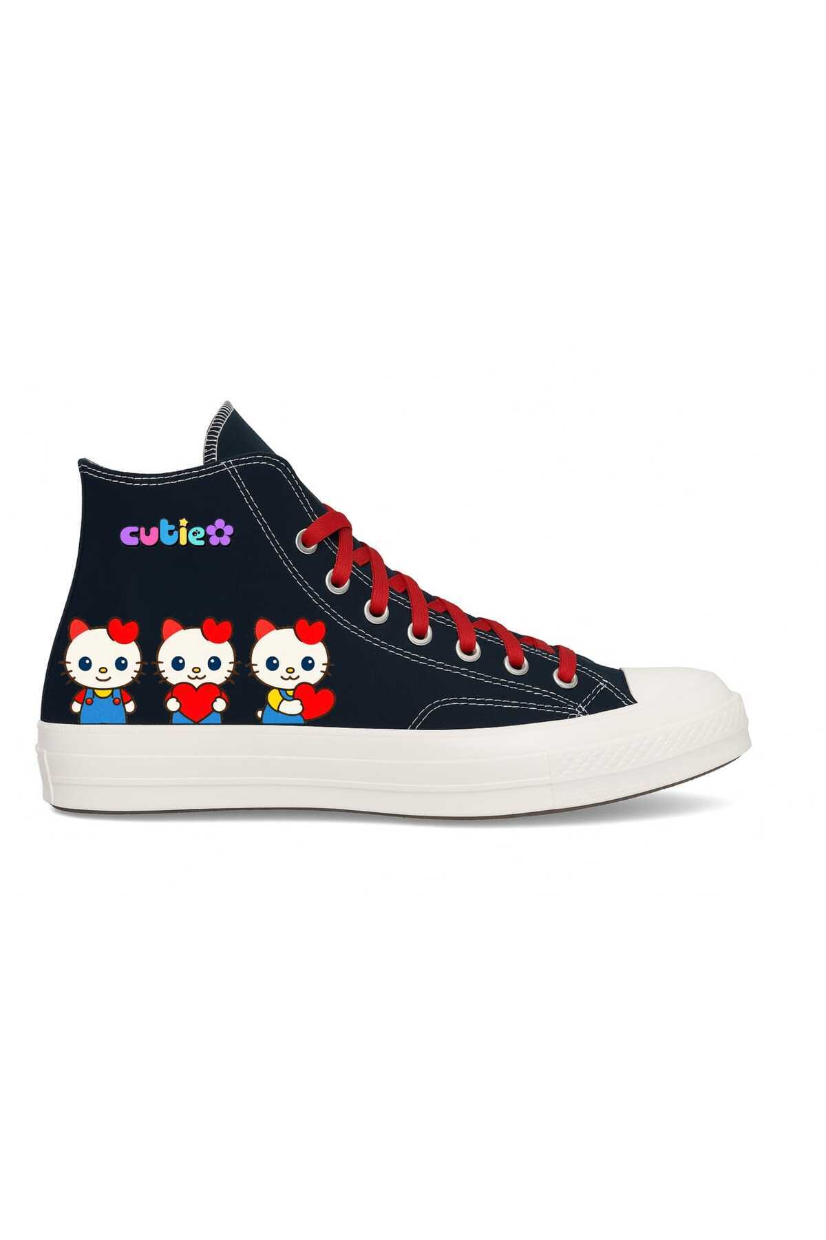 Cutie Hello Ctas animal basıkılı kız Çocuk spor ayakkabı