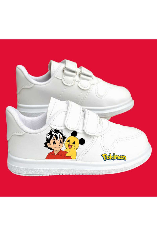 Pokinon arkadaşları baskılı erkek çocuk spor ayakkabı sneaker