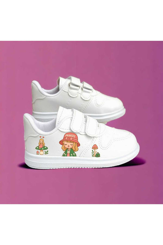 girls Prenses baskılı kız çocuk spor ayakkabı sneaker